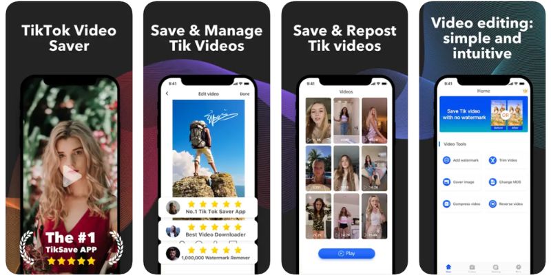 app tải video tt không logo Tiksave